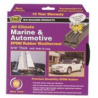 WEATHERSTRIP EPDM ADH 10FT BLK