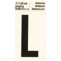 LETTER HOUSE L 2IN REFL BLK