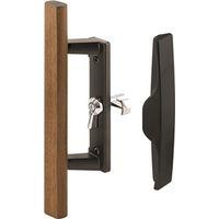 DOOR HANDLE SLIDING BLK/WOOD