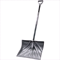 18"BLK Poly Snow Shovel