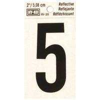 NUMBER HOUSE 5 2IN REFL BLK