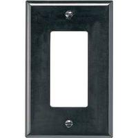 WALL PLATE 1 GANG DECR MID BLK