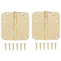 HINGE DR 5/8RD 4X4IN BRT BRS