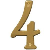 NUMBER HOUSE 4 SB 4IN BRSH BR