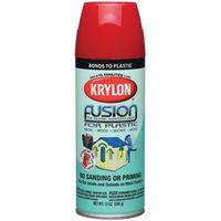 PAINT SPRAY PLASTIC RED 12OZ