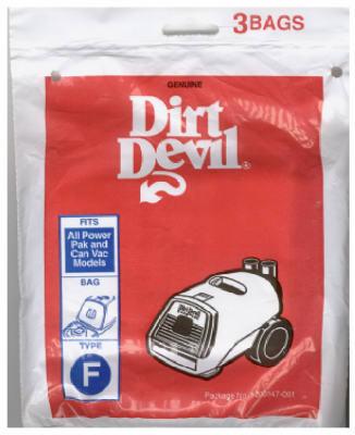 3PKDirt Devil F Vac Bag