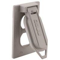WALLPLATE CVR VRT DPLX GRY 1G