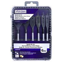 BIT SET WOOD SPADE 6PC 3/8-1IN