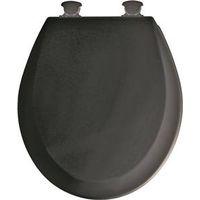 TOILET SEAT RND WOOD BLACK
