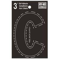LETTER HOUSE C 3IN  VINYL BLK