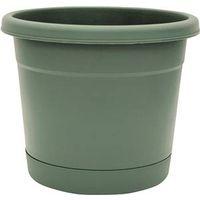 PLANTER/SAUCER RLD RM GRN 8IN