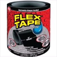 TAPE FLEX BLACK 4IN X 5FT