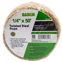 ROPE SISAL TWISTED 1/4INX50FT
