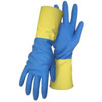 GLOVES NEO/LATEX GAUNLT CUFF L