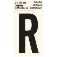 LETTER HOUSE R 2IN REFL BLK