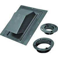 ROOFCAP W/DAMPER PLSTC 4IN BLK
