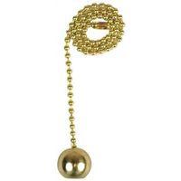CHAIN PULL W/SOL BRS BALL 12IN