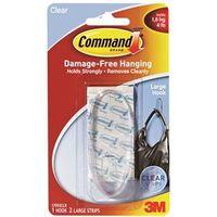 LARGE CLEAR HOOK AND STRIPS