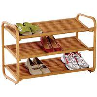 SHELF SHOE 3TIER DELUXE BAMBOO