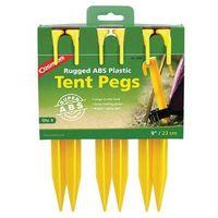 TENT PEGS ABS BRIGHT 9 IN 6 PK