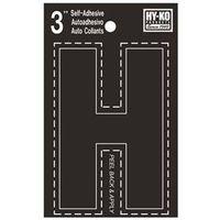 LETTER HOUSE H 3IN  VINYL BLK