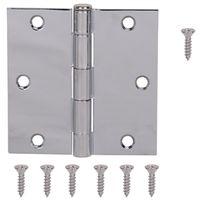 HINGE DOOR SQ RES 3.5IN BRTCHM
