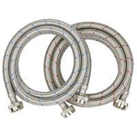 HOSE WSH MACH RD/BLU THRD 2PK