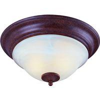 FIXTURE CEIL 2LT ALB RUSTICBRN