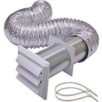 VENT KIT DRYER PLST 4INX5FT WH