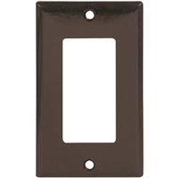 WALL PLATE 1 GANG DECR STD BRN