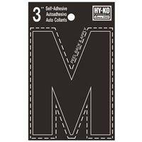 LETTER HOUSE M 3IN  VINYL BLK