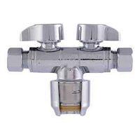 VALVE STOP DUAL 1/2PTCX3/8COMP
