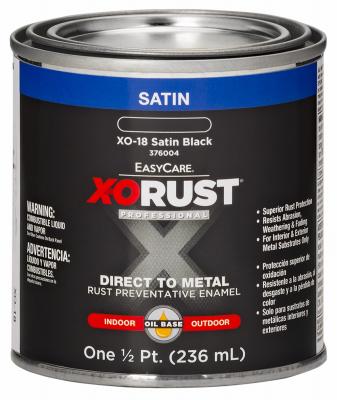 XO 1/2PT BLK SAT ENAMEL