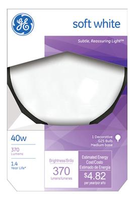 GE40W 3" WHT GLOBE BULB