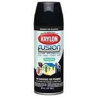 PAINT SPRAY PLSTC GLO BLK 12OZ