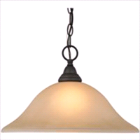 LIGHT PENDENT 1LT AMBER/ORB