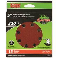 5" 220GRIT 8HOLE HK/LOOP DISC