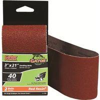 3X21IN 40GRIT ALUM OX BELT 2PK
