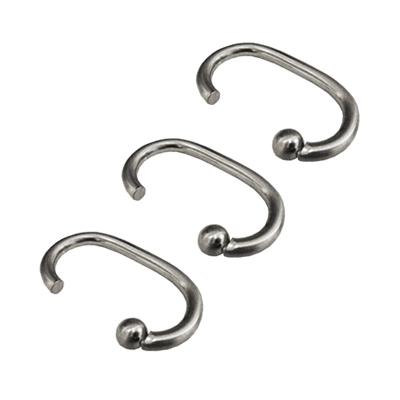 12PK SLV SHWR CURT HOOK