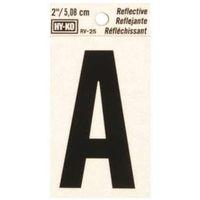 LETTER HOUSE A 2IN REFL BLK