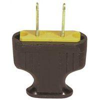 PLUG FLAT HANDLE 2WIRE BRWN