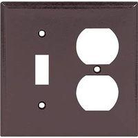 WALL PLATE 2G TGL/DUPL STD BRN