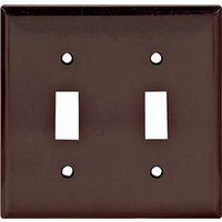 WALL PLATE 2GANG TGL STD BROWN
