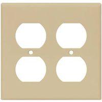 WALL PLATE 2GANG DPLX RECPT IV