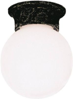 6" BLK Porch Light
