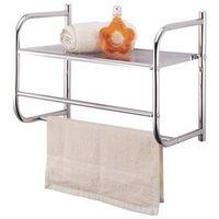 WALL RACK CHROME W-METAL SHELF