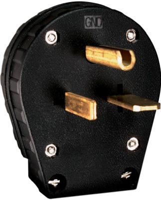 30/50A BLK 2P HD PLUG