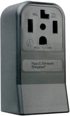 30A BLK MNT DRY OUTLET