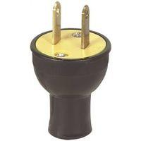PLUG RND 2WIRE BLK 15A 125V