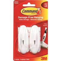 HOOK WIRE ADHESIVE MED WHITE